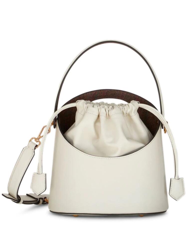 ETRO medium Saturno leather bucket bag - White Cover