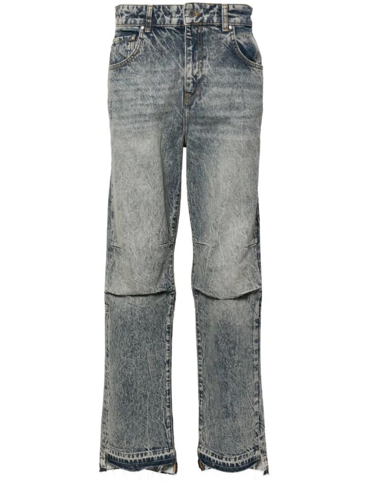 Represent R2 mid-rise straight-leg jeans - Blue Cover