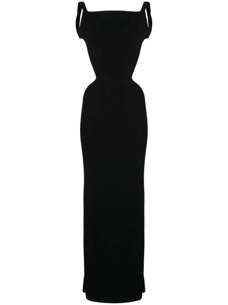 Isabel Sanchis square-neck open-back dress - Black Cover