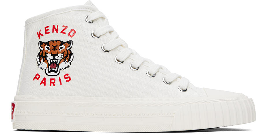 Kenzo White Kenzo Paris Foxy High Top Sneakers Cover