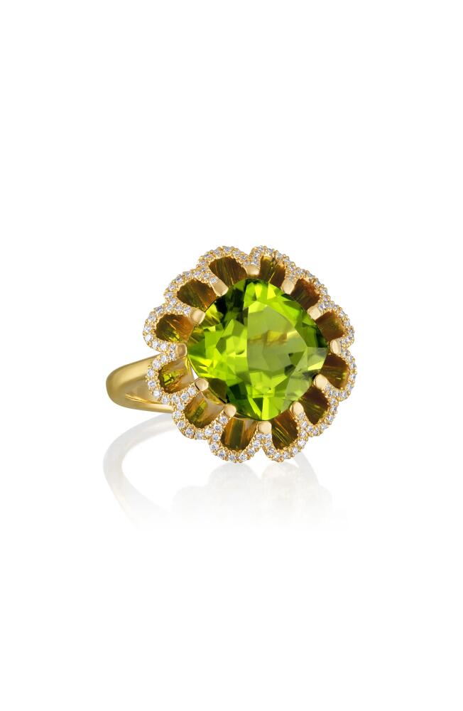 Mindi Mond Floating Peridot & Diamond Ring in Gold/Peridot/Diamond Cover