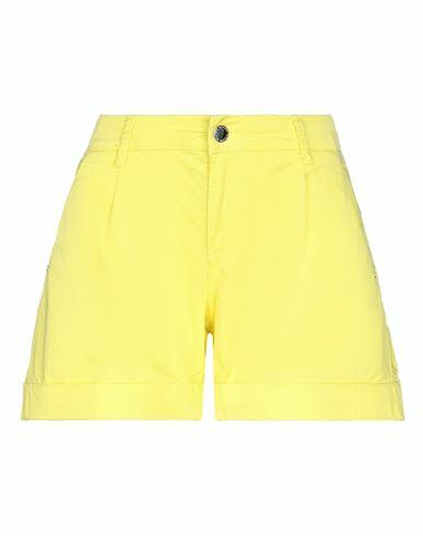 Yes Zee By Essenza Woman Shorts & Bermuda Shorts Yellow Cotton, Elastane Cover