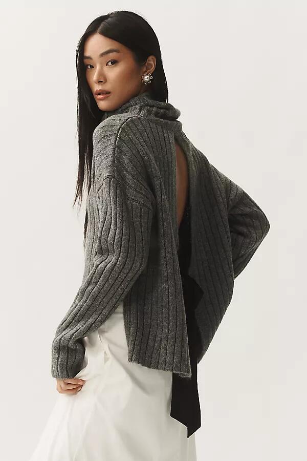 Maeve Turtleneck Bow-Back Sweater Cover