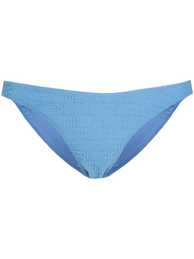 Alexander Wang logo-knit bikini bottoms - Blue Cover