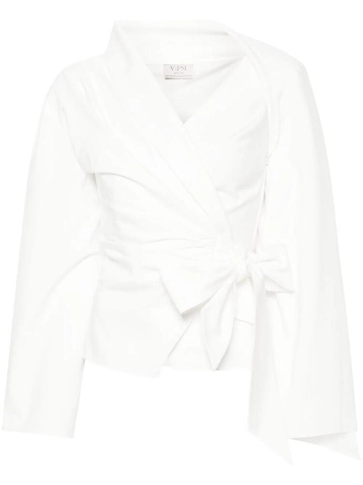 V:PM ATELIER Deby tied-waist blouse - White Cover