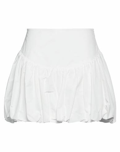 Gina Gorgeous Woman Mini skirt White Polyester, Cotton Cover