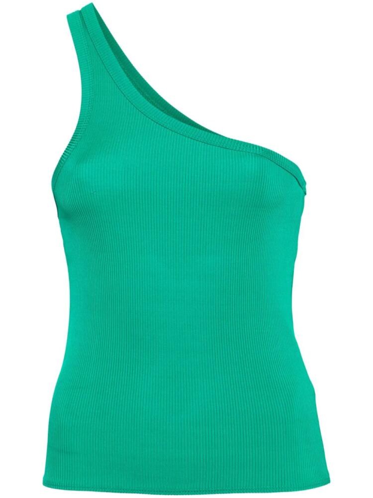 Forte Forte one-shoulder ribbed-knit tank top - Green Cover