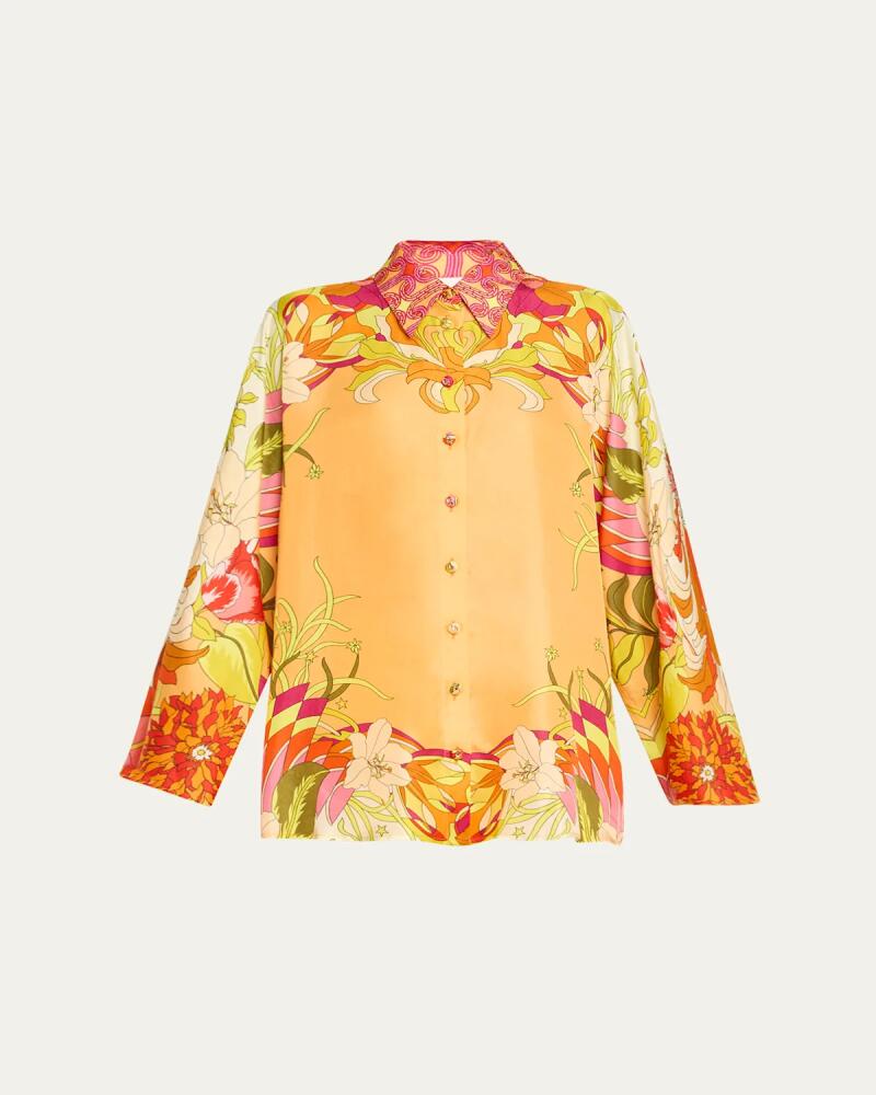 Camilla The Flower Child Society Silk Blouse Cover