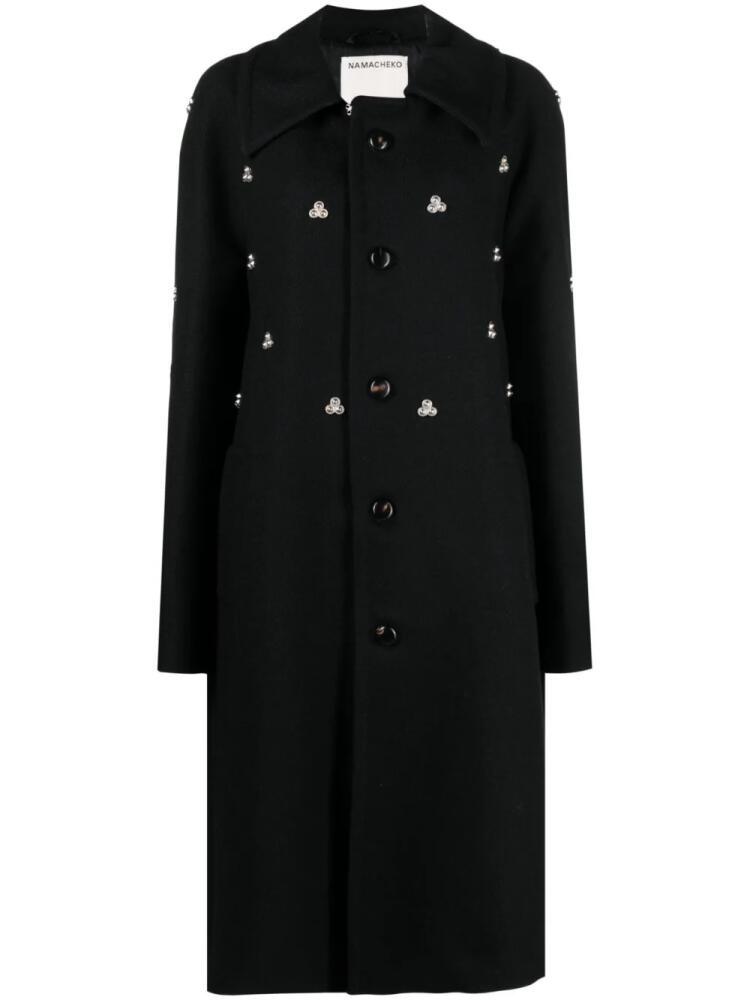 Namacheko Verdun rivet-embellished midi coat - Black Cover