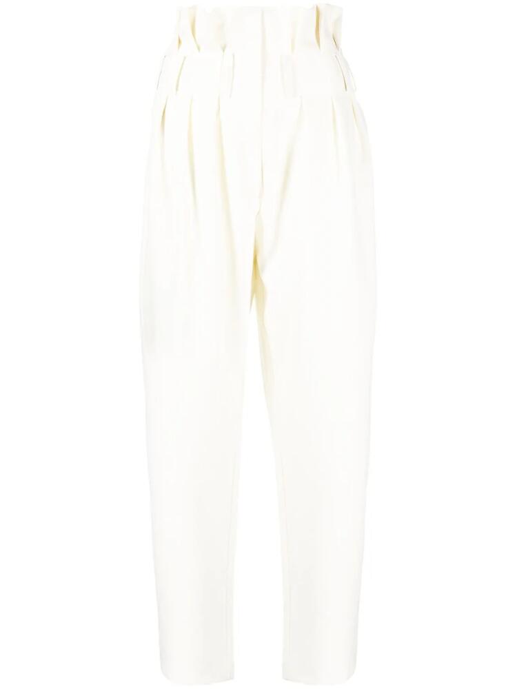 Saiid Kobeisy Double Crepe high waist pants - White Cover