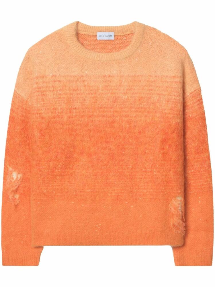 John Elliott gradient-effect crew-neck jumper - Orange Cover