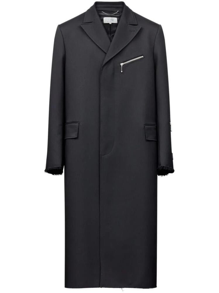 MM6 Maison Margiela zip detailed coat - Black Cover