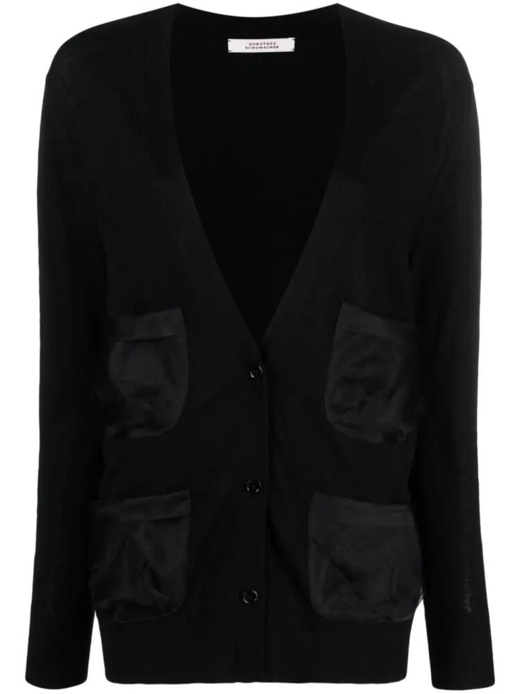 Dorothee Schumacher V-neck merino wool cardigan - Black Cover