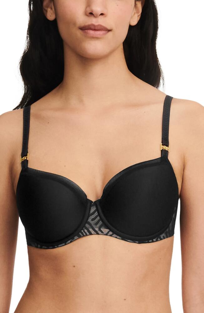 Chantelle Lingerie Graphic Allure Underwire Demi T-Shirt Bra in Black Cover