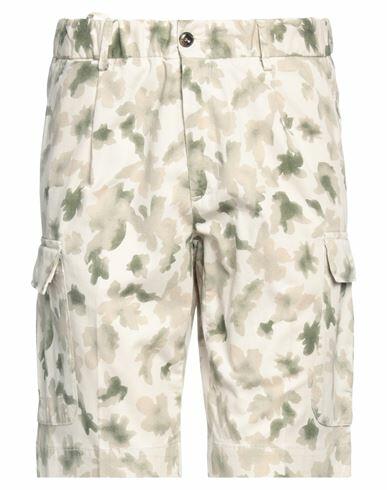 Briglia 1949 Man Shorts & Bermuda Shorts Ivory Cotton, Linen, Elastane Cover