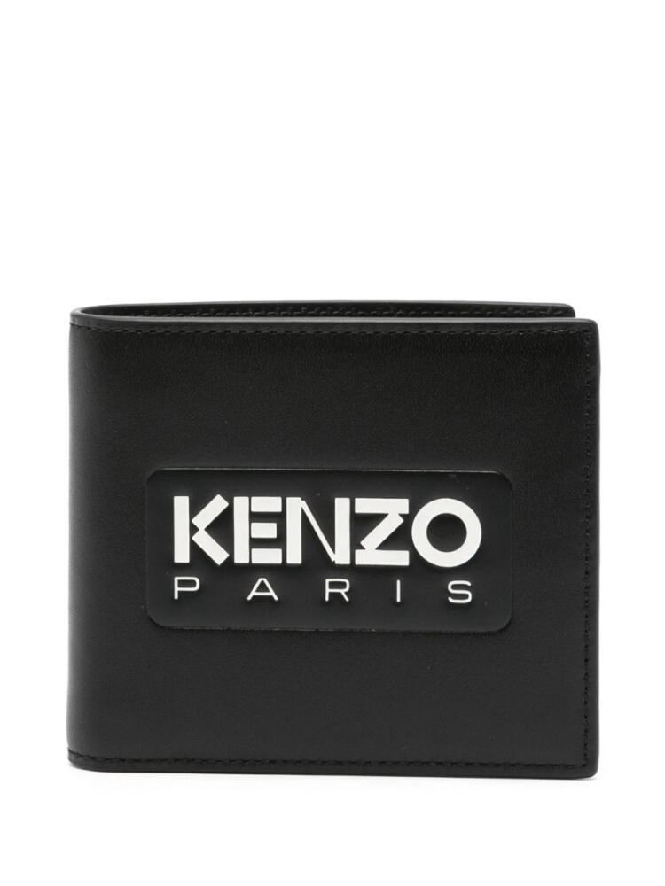 Kenzo logo-embossed leather wallet - Black Cover