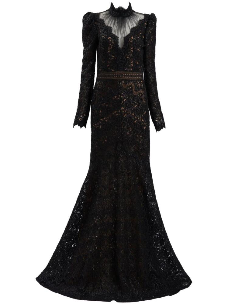 Tadashi Shoji Enzo sequinned embroidered gown - Black Cover