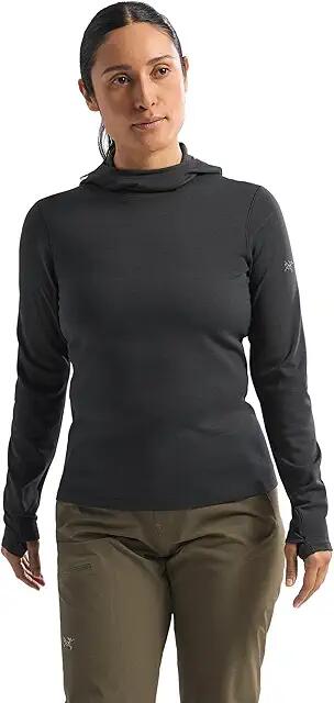 Arc'teryx Taema Thermal Hoodie (Black Heather) Women's Clothing Cover