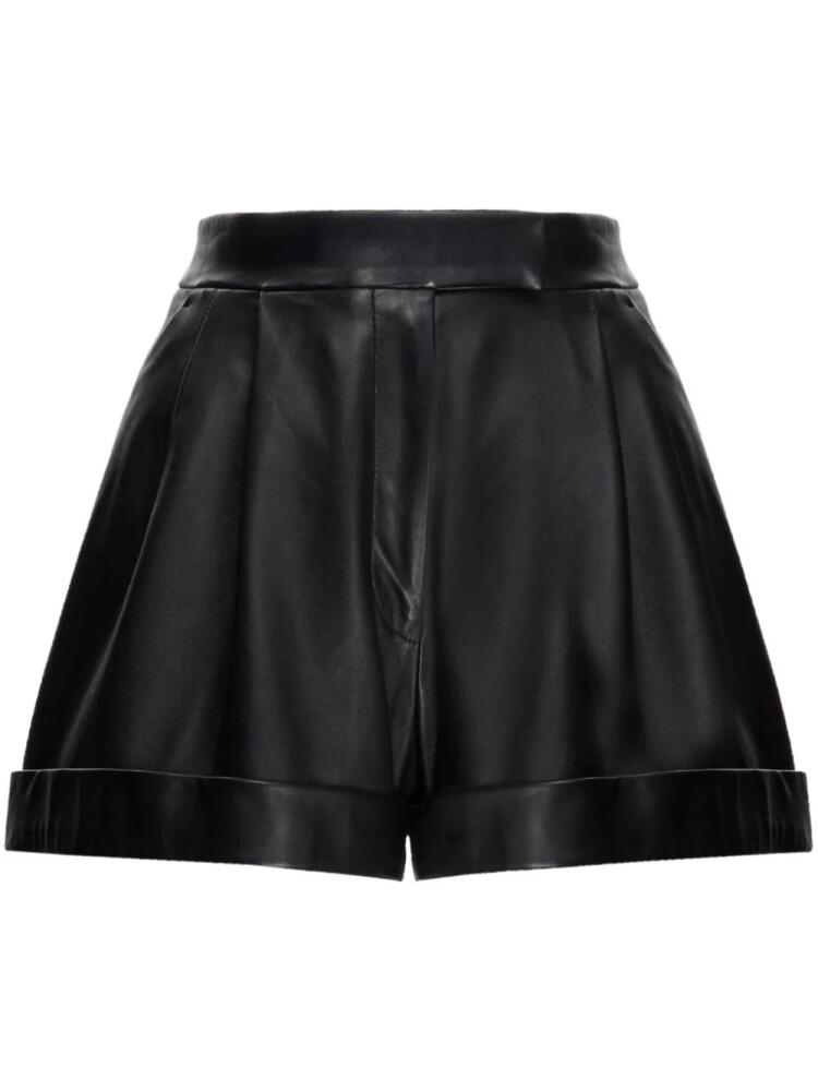 Alexander McQueen leather mini shorts - Black Cover