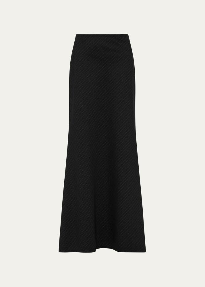 St. Agni Pinstripe Maxi Skirt Cover