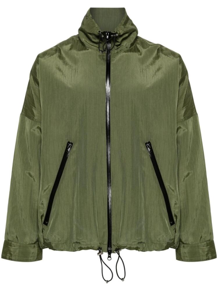 Song For The Mute zip-up crinkled jacket - Green Cover