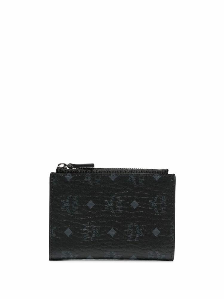 MCM Visetos logo-print wallet - Black Cover