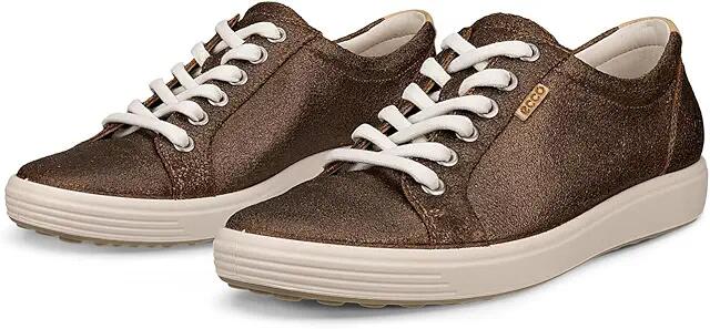 ECCO Soft 7 Sneaker (Bronze Antique) Women's Lace up casual Shoes Cover