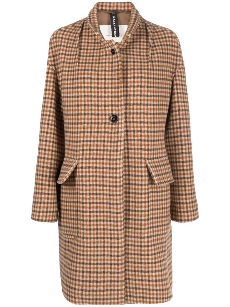 Mackintosh Freddie check-pattern wool coat - Neutrals Cover