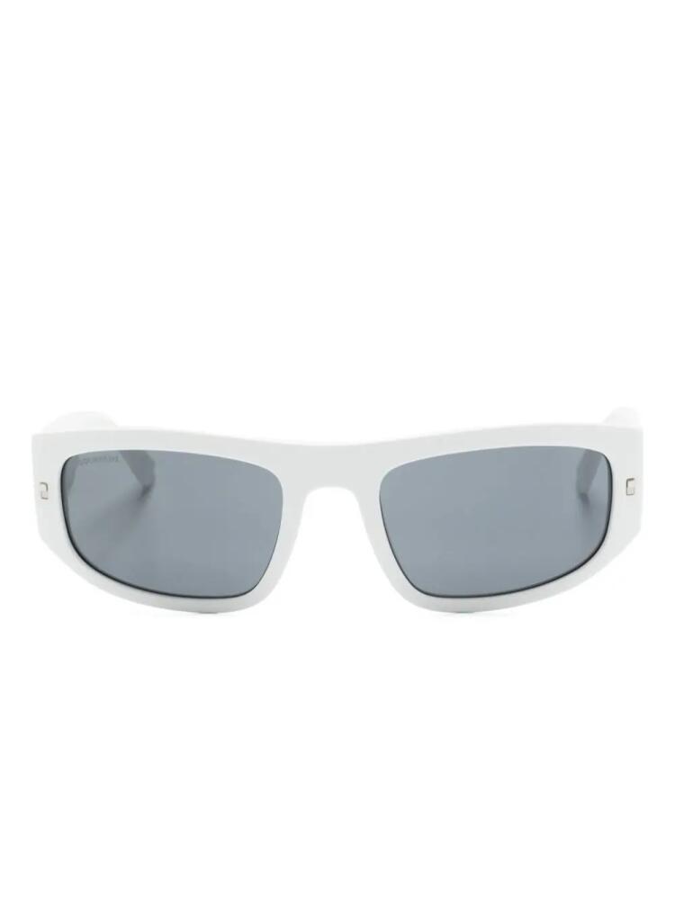 DSQUARED2 EYEWEAR Icon rectangle-frame sunglasses - White Cover