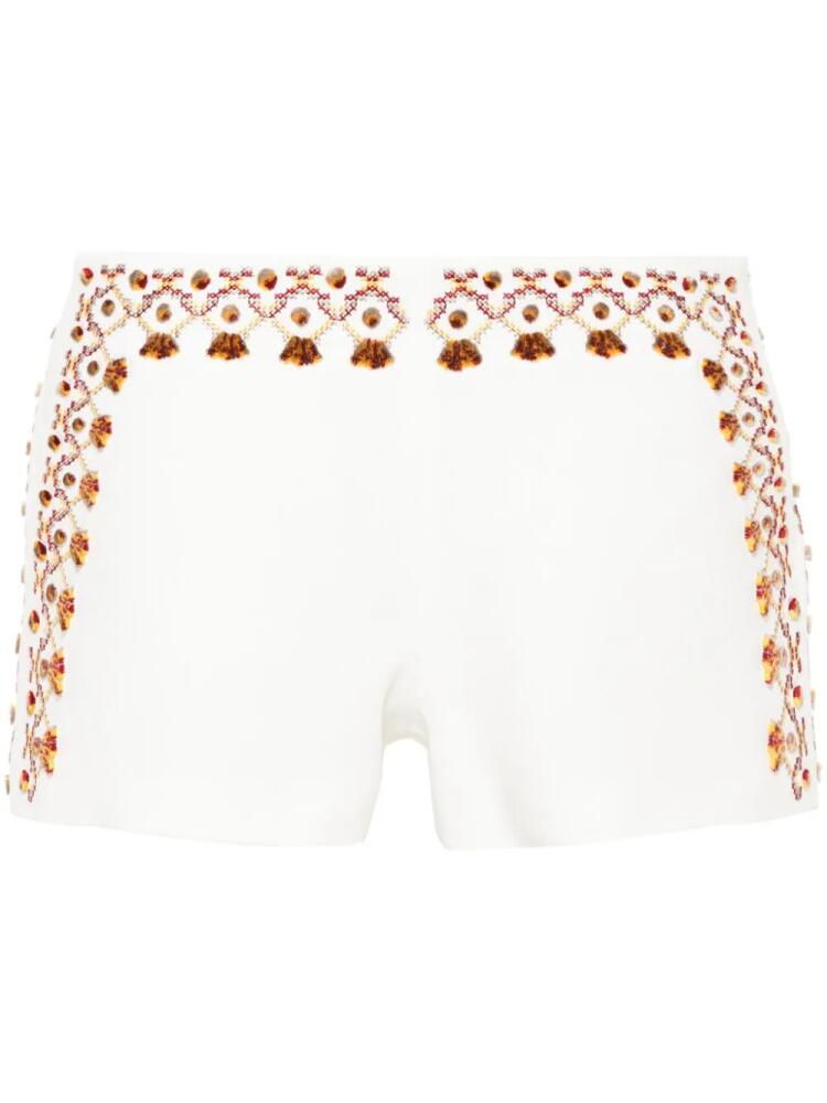 Ermanno Scervino embroidered-detail mini shorts - White Cover