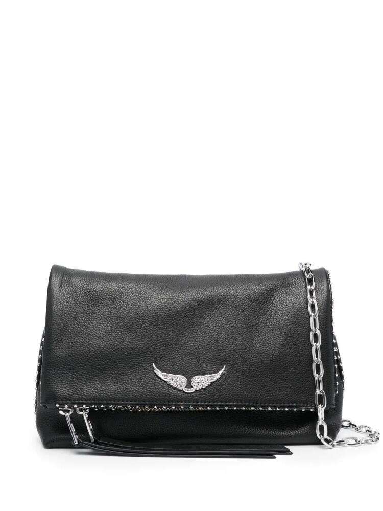 Zadig&Voltaire logo-plaque leather shoulder bag - Black Cover