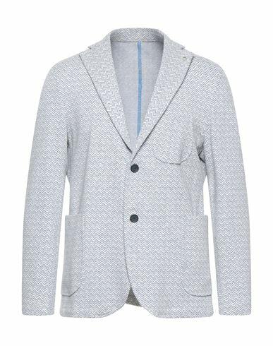 Barbati Man Blazer Sky blue Cotton, Polyester, Elastane Cover