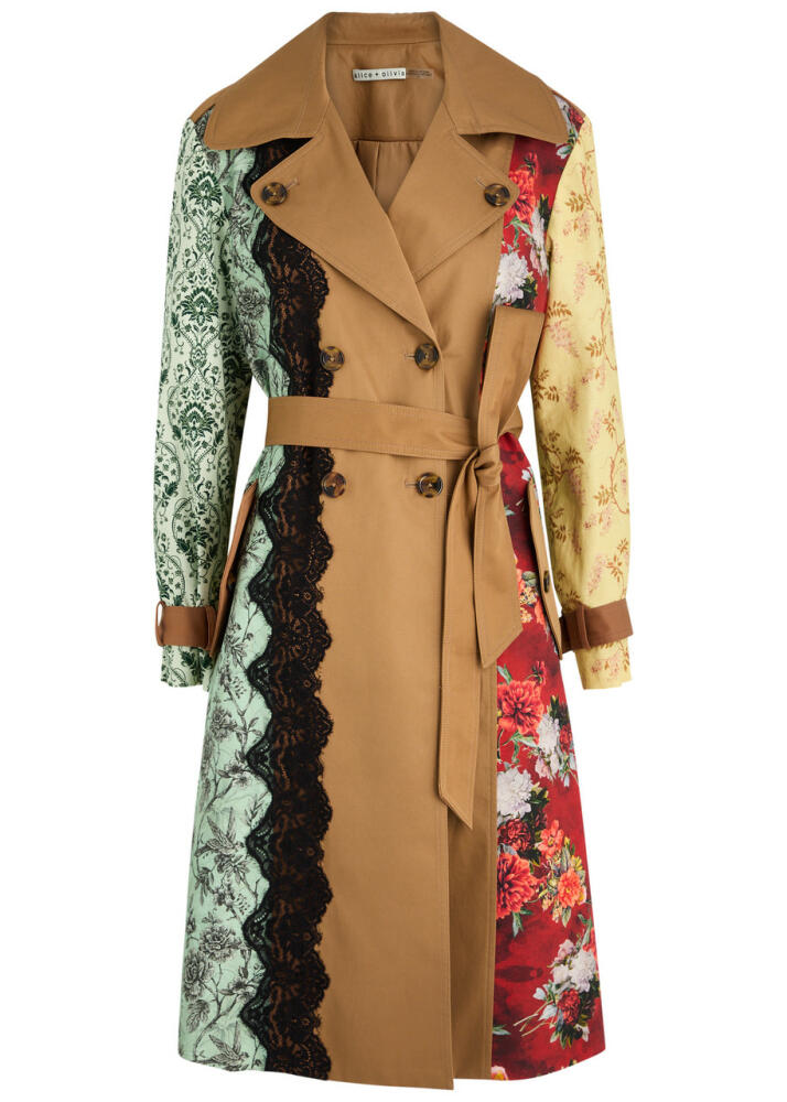 Alice + Olivia Keith Patchwork Cotton Trench Coat - Multicoloured 1 Cover