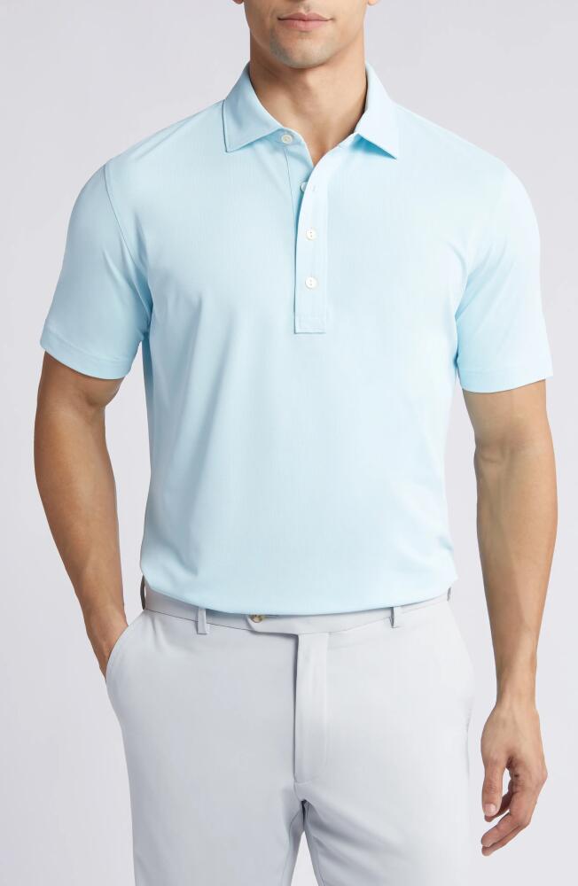 Peter Millar Crown Crafted Soul Performance Mesh Polo in Iced Aqua Cover