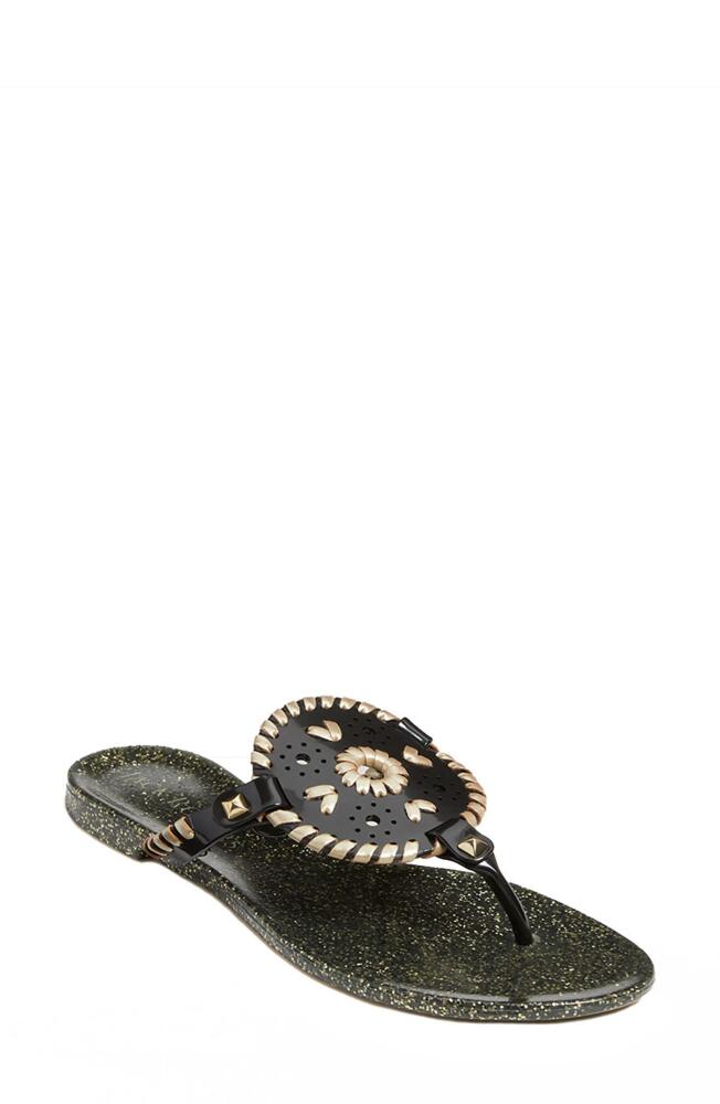 Jack Rogers Georgica Jelly Flip Flop in Black Cover