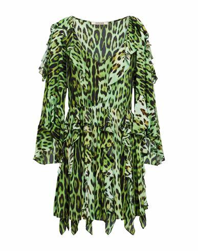 Roberto Cavalli Woman Mini dress Acid green Viscose Cover