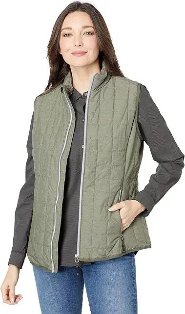 Cutter & Buck Rainier Primaloft Eco Full Zip Vest (Poplar Melange) Women's Clothing Cover