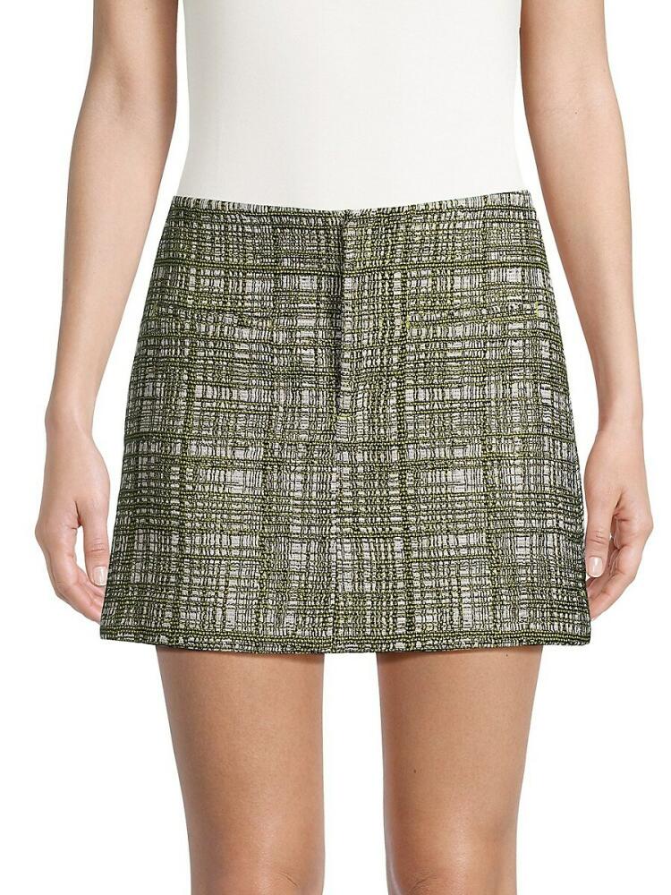 Jason Wu Women's Tweed Mini Skirt - Moss Cover