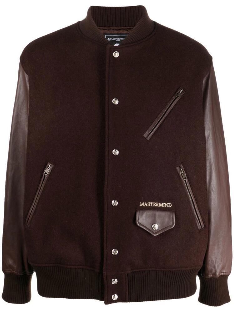 Mastermind World two-tone bomber jacket - Brown Cover