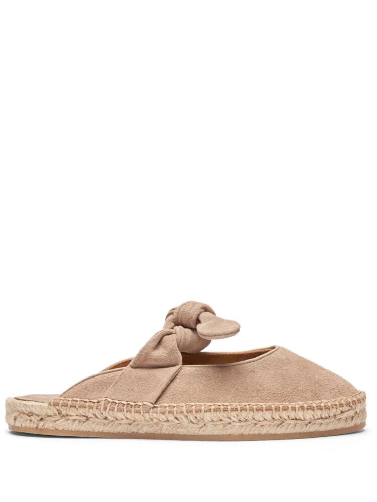 Scarosso Pina knot-detail suede espadrilles - Neutrals Cover