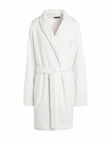 Emporio Armani Woman Dressing gown or bathrobe Ivory Cotton, Polyester Cover