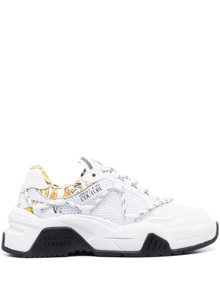 Versace Jeans Couture mesh-panel low-top sneakers - White Cover