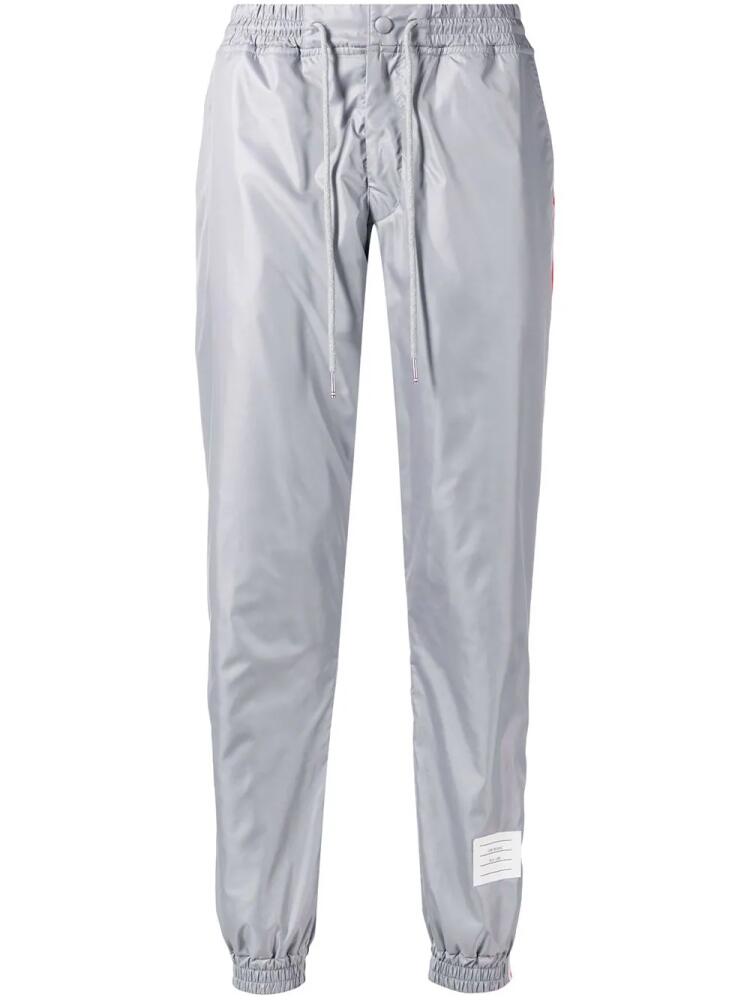 Thom Browne Rwb Stripe Ripstop Track Pants - Grey Cover