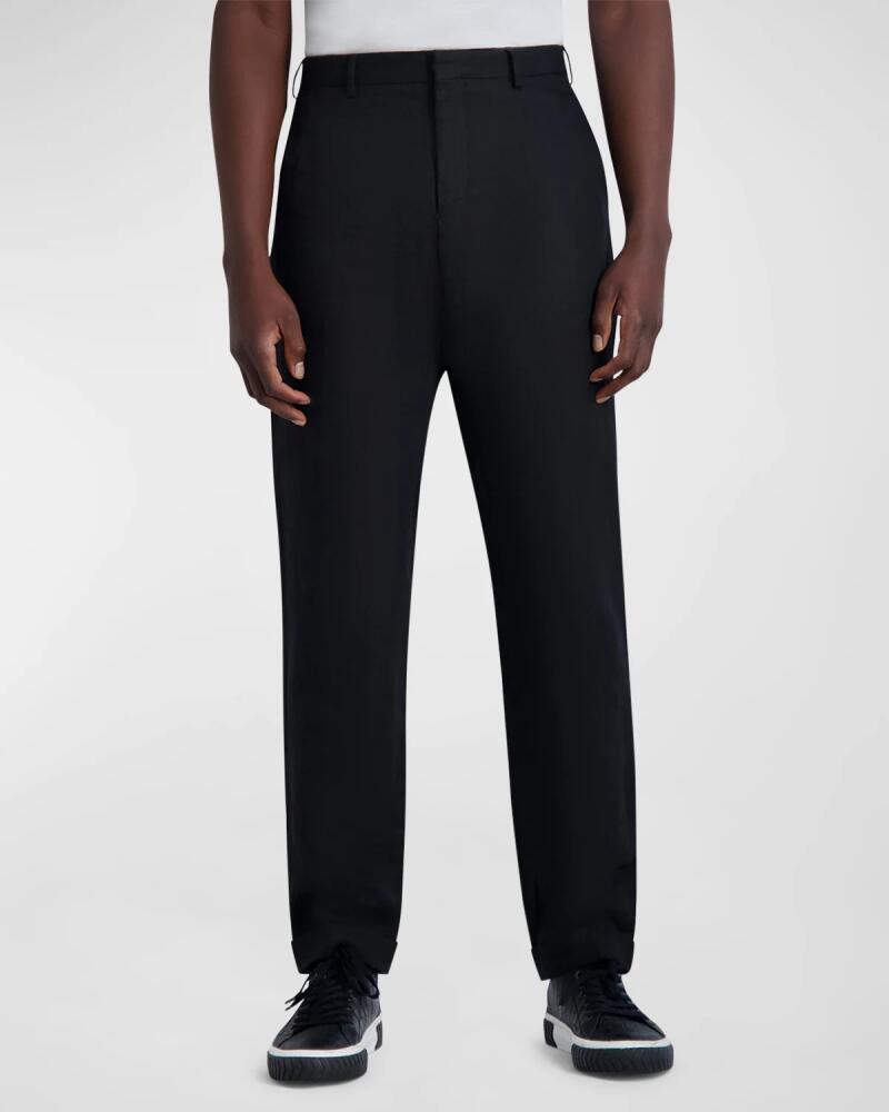 Karl Lagerfeld Paris Men's Linen-Blend Trousers Cover