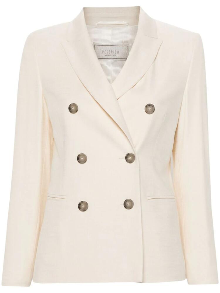 Peserico peak-lapels double-breasted blazer - Neutrals Cover