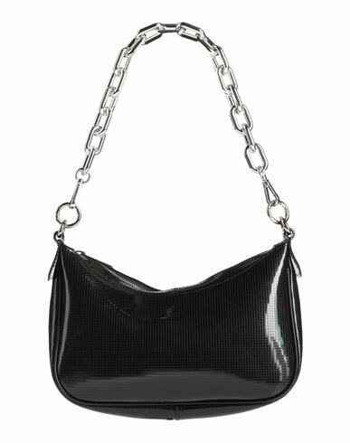 Gum Design Woman Shoulder bag Black Recycled PVC Cover