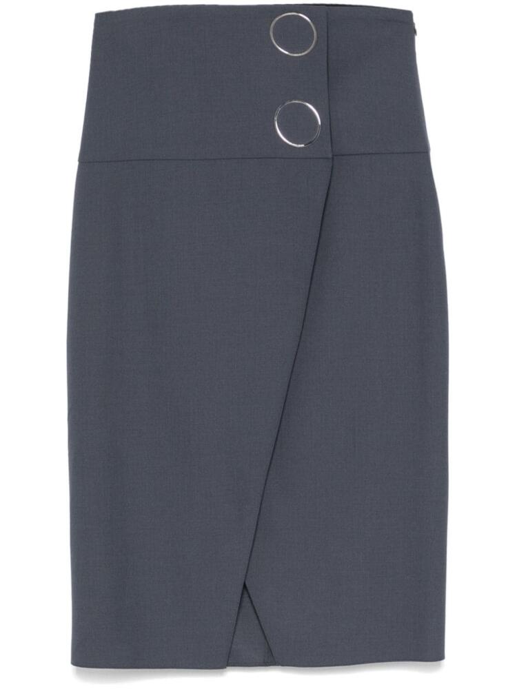 Patrizia Pepe buttoned midi skirt - Blue Cover