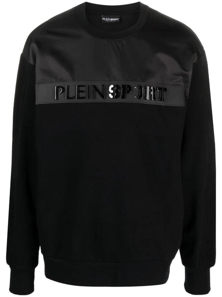 Plein Sport logo-lettering cotton sweatshirt - Black Cover