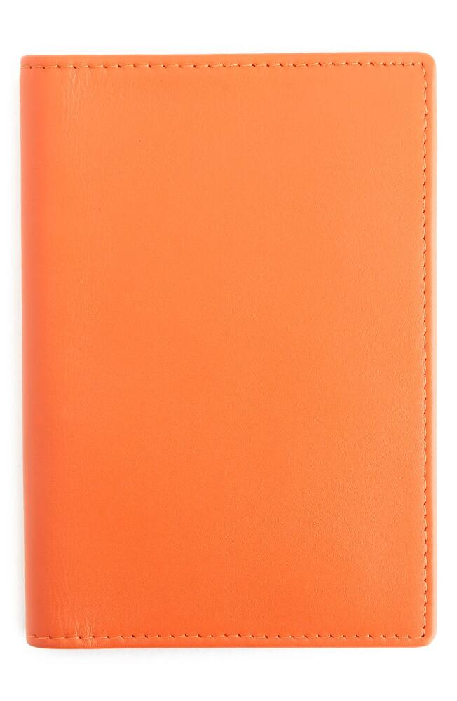 ROYCE New York Personalized RFID Leather Card Case in Orange - Deboss Cover