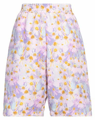 Plan C Woman Shorts & Bermuda Shorts Lilac Polyester Cover